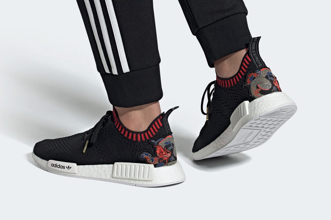 Adidas NMD R1 Core Black and Red Shoes adidas US